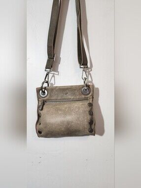 Hammitt Olive Green Suede Messenger Bag